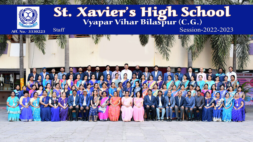 School Staff 202223 St. Xavier's High School, Vyapar Vihar, Bilaspur